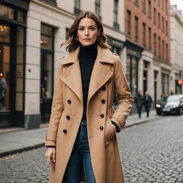 Quels conseils pour choisir un manteau élégant pour une silhouette en triangle inversé ?